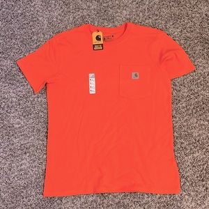 Coral medium loose fit Carhartt T-shirt with a pocket